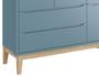 Imagem de Guarda-Roupa Retrô 3 Portas Classic New Azul Fosco com Natural - Reller