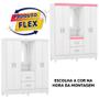 Imagem de Guarda Roupa Roupeiro Solteiro 42220 04 Portas 02 Gavetas Lord Branco Rosa Flex Demóbile