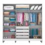 Imagem de Guarda-Roupa Royale 100% MDF 3 Portas de Correr 8 Pés Madesa