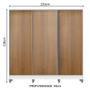 Imagem de Guarda-Roupa Royale 100% MDF 3 Portas de Correr 8 Pés Madesa