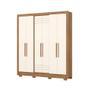 Imagem de Guarda Roupa Solteiro 06 Portas 03 Gavetas B366 Briz Nature Com Off White