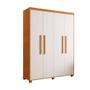 Imagem de Guarda Roupa Solteiro 100% MDF 4 Portas Nature Off White Viena Fênix