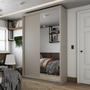 Imagem de Guarda-roupa Solteiro 100% Mdf Bp com 2 Portas e 1 Espelho Geneve