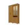 Imagem de Guarda-roupa Solteiro 119,60cm 4 Portas 3 Gavetas Capelinha com Espelho 100% Mdf Débora