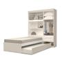 Imagem de Guarda Roupa Solteiro 160cm 4 Portas 2 Gavetas Bicama e Baú Flex Color 100% MDF Milena