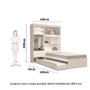 Imagem de Guarda Roupa Solteiro 160cm 4 Portas 2 Gavetas Bicama e Baú Flex Color 100% MDF Milena