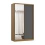 Imagem de Guarda Roupa Solteiro 2 Portas 1 com Espelho MDF 1,38 m Altezza Belmax