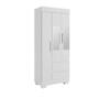 Imagem de Guarda Roupa Solteiro 3 Portas 2 Gavetas Com Espelho Maya Acp Móveis Branco