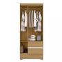 Guarda-Roupa Solteiro 3 Portas 2 Gavetas com Pés Coimbra Aramóveis Imagem de Guarda-Roupa Solteiro 3 Portas 2 Gavetas com Pés Coimbra Aramóveis