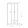 Imagem de Guarda Roupa Solteiro 3 Portas Line 1001491 Imbuia Rustico Champanhe Vila Rica