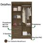 Imagem de Guarda Roupa Solteiro 4 Portas 8523 Castanho Wood Moval