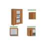Imagem de Guarda Roupa Solteiro 4 Portas e 2 Gavetas c/ Espelho Alonzo New Amendoa/Off White - Lopas
