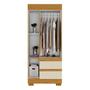 Imagem de Guarda-roupa Solteiro 75,30cm 3 Ptas com Esp e 2 Gavetas Chantrieri Espresso Móveis