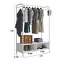 Imagem de Guarda roupa solteiro closet milao industrial branco - artefamol