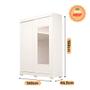 Imagem de Guarda Roupa Solteiro com Espelho e 2 portas Ayla ACP MÓVEIS Branco - 100% MDF