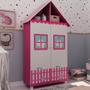 Imagem de Guarda Roupa Solteiro infantil Casinha 2 portas 2 gavetas  Pink Ploc