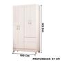 Imagem de Guarda Roupa Solteiro Lótus 4 Portas 2 Gavetas Branco Rosa Flex Tana Decor Demobile