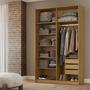 Imagem de Guarda-roupa Solteiro Mdf 2 Portas 1 com Espelho 138,5 Cm Raffinato
