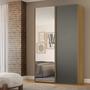 Imagem de Guarda-roupa Solteiro Mdf 2 Portas 1 com Espelho 138,5 Cm Raffinato