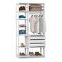 Imagem de Guarda-Roupa Solteiro Modulado Clothes I 3 GV Branco