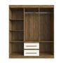 Guarda-Roupa Solteiro Napoli 6 Portas 2 Gavetas 100% Mdf Off White/Nogueira - Doripel Móveis Imagem de Guarda-Roupa Solteiro Napoli 6 Portas 2 Gavetas 100% Mdf Off White/Nogueira - Doripel Móveis