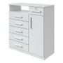 Imagem de Guarda Roupa Spazio 270 com Espelho e Cômoda Da Vinci Branco Brilho - Lopas