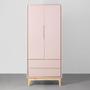 Imagem de Guarda-Roupa Theo 2 Portas com Pés Square Natural - Rosa