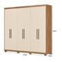 Imagem de Guarda Roupa Venice 6 Portas, 4 Gavetas e 4 Cabideiros com Pés - Demóbile