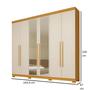 Imagem de Guarda Roupas 100% MDF Casal 6 Portas 4 Gavetas Com Espelho Nubia ACP - ACP Móveis