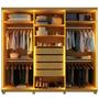 Imagem de Guarda-roupas Casal 6 Portas com 6 Portas Reflecta com Pés e Led Absolut New Reflecta