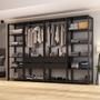 Imagem de Guarda-Roupas Closet Modulado 270cm 4 Peças com 4 Gavetas e Cabideiros Multimóveis MP4321