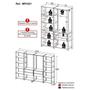 Imagem de Guarda-Roupas Closet Modulado 270cm 4 Peças com 4 Gavetas e Cabideiros Multimóveis MP4321