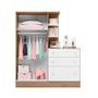 Imagem de Guarda-Roupas Infantil 2 Portas com Cômoda 3 Gavetas e Nichos Encanto Feliz -Carvalho Toq Rustico-Branco - ÉdeCasaMóveis