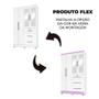 Imagem de Guarda Roupas Solteiro Com Espelho 4 Portas 3 Gavetas com pés Tokio Branco / Branco Lilás Flex