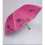 Imagem de Guarda-sol de feminina protetor solar de vinil guarda-chuva de proteção UV triplo dobrável duplo grande guarda-chuva de dupla finalidade