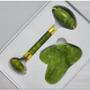 Imagem de Guasha pedra natural massagem rosto jade rolo gua sha massagem conjunto de ferramentas para spa corpo visage rouleau de
