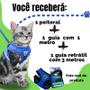 Imagem de Guia Retrátil + Coleira Peitoral Para Cachorro Colete Filhot