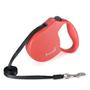 Imagem de Guia Retrátil Mimo Conceito Safe Walk Emborrachado Fita 4 Metros até 11kg (P) Vermelho - PP026