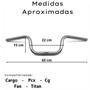 Imagem de Guidão Para Moto Cg Cargo Fan Titan 160 Com Rosca Para Pesinho  Cromado
