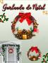 Guirlanda De Natal Decorada 23Cm Laço Presentes E Pinha Luxo - Klizz Imagem de Guirlanda De Natal Decorada 23Cm Laço Presentes E Pinha Luxo