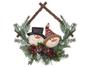 Imagem de Guirlanda Redonda Decoração Natal Enfeite Porta Em Rattan Bonecos De Neve Com Arranjo Decorativo Porta Lareira