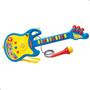 Imagem de Guitarra Com Microfone Brinquedo Infantil Bebê Musical Luzes