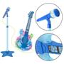 Imagem de Guitarra Com Microfone Pedestal Brinquedo Com Luz Som ul