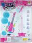 Imagem de Guitarra com Microfone Pedestal Rock Show Rosa - DM Toys