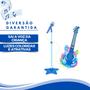 Imagem de Guitarra Infantil Com Microfone E Pedestal Dm Toys Azul