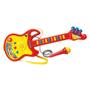 Imagem de Guitarra Infantil Com Microfone Vermelho Com Amarelo Dm Toys