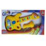 Imagem de Guitarra infantil eletrica com microfone karaoke som e luz musical bebe criança