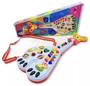 Imagem de Guitarra Infantil Girafa Com 26 Teclas Sons Animais e Músicas Com Luz
