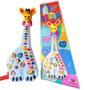 Imagem de Guitarra Infantil Girafa Com 26 Teclas Sons Animais e Músicas Com Luz