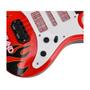 Imagem de Guitarra Infantil Musical Star Com Luz 52cm - Art Brink Vermelha